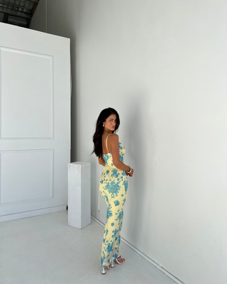 Solene | Sleeveless Floral Maxi Dress