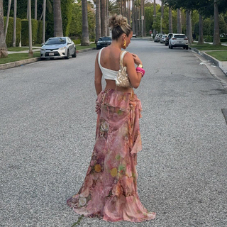 Zadie | Vibrant Floral Ruffled Skirt