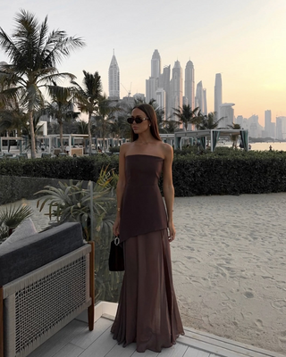 Elodie | Flowing Asymmetrical Maxi Dress