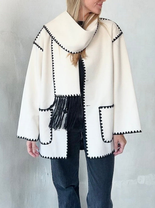 Noor | Drape-Front Scarf Jacket
