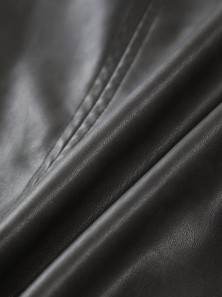 Zinnia | Cropped Faux Leather Bomber Jacket