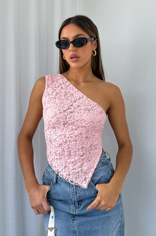 Clara | One-Shoulder Lace Top