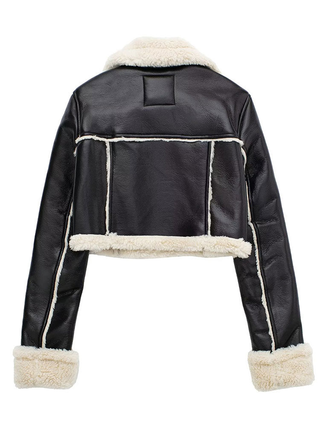 Ravina | Sleek Faux Leather Jacket