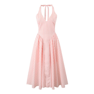 Lena | Bold Plaid Midi Dress
