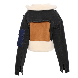 Renata | Rugged Denim Shearling Jacket