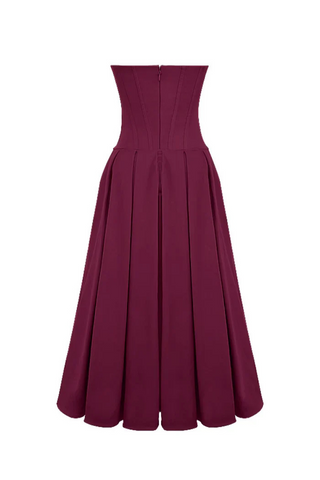 Tess | Structured Corset Midi Dress