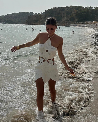Evadne | Crochet Petal Mini Dress