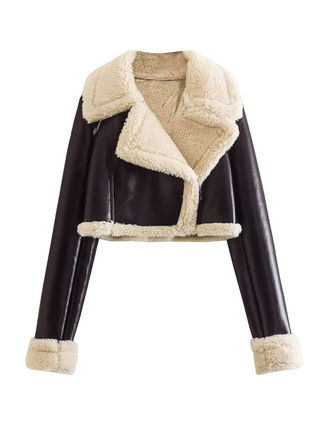 Ravina | Sleek Faux Leather Jacket