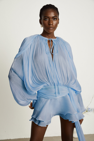 Selena | Charming Pleated Ruffled Mini Dress