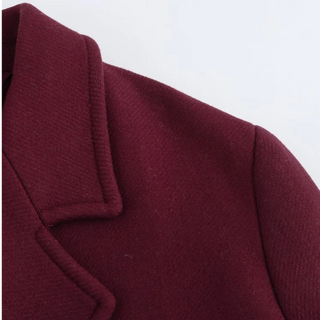 Nerisse | Double Breasted Wine Coat