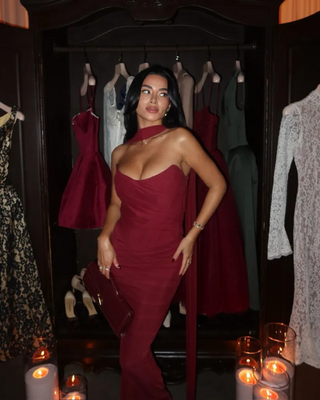 Sabriel | Sleek Strapless Bodycon Maxi Dress