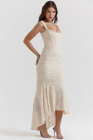Francesca | Elegant Cinched Maxi Dress
