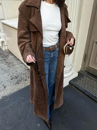 Indie | Suede-Look Trenchcoat