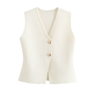 Seren | Textured Tricot Knit Waistcoat