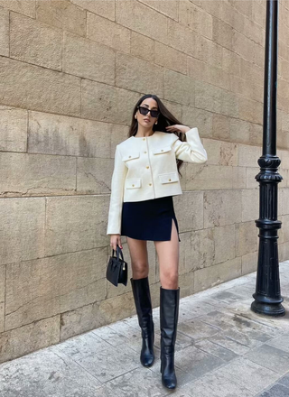 Nina | Luxe Vintage Cropped Jacket