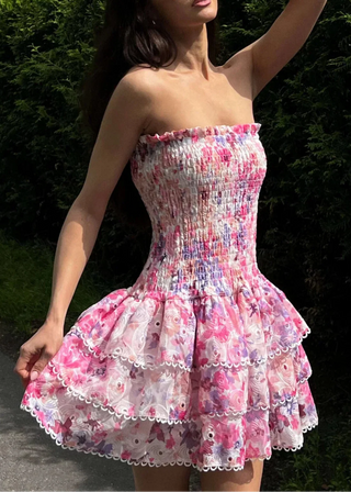Gabrielle | Delicate Pink Floral Dress