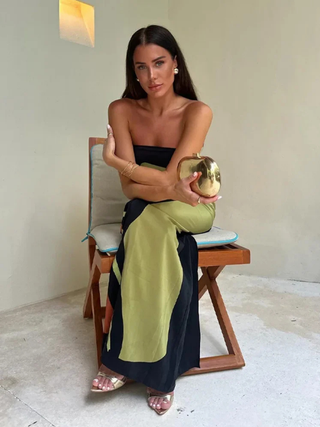 Lyra | Sleek Strapless Maxi Dress