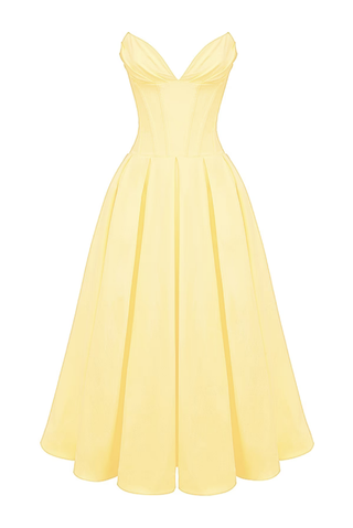 Tess | Structured Corset Midi Dress
