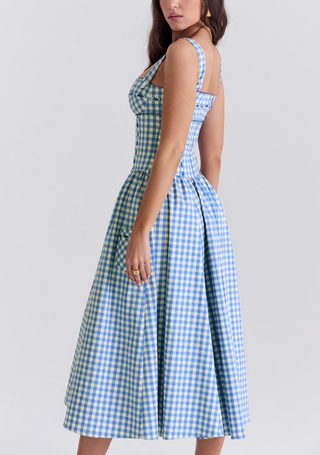 Lily | Checkered Midi Sundress