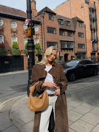 Indie | Suede-Look Trenchcoat